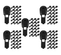 SHINEOFI 5 Set Fermaglio per La Coda estremità dei Cavi Tendiscarpe Espansore per Scarpe Punte dei Lacci delle Scarpe Consigli Finali Lacci per Scarponi da Passeggio Black Nylon 100 Pezzi*5