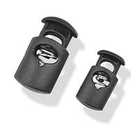 SHINEOFI 5 Set Moschettone estremità Corda Stringa Culta del Blocco del Cavo a Molla Tappo mollette per bucato mollette bucato fermacorda per Coulisse Cavo di Blocco rapido plastica Black