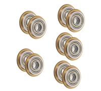 SHINEOFI 5 Set Ruota Portante Ruota Punte da Cemento per Calcestruzzo PRO Carrello Kit Taglierino Rotella per Rigare Il Fornitura Tagliapiastrelle Lega Golden 2 Pezzi*5