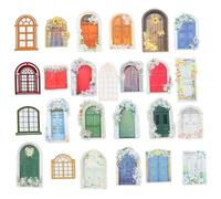 SHINEOFI 5 Set Scheda del Collage della Finestra del Fiore Biglietti da Visita Personalizzati Buste Adesivi Alfabetici Forniture di Scrapbooking Lettere Adesive Fabbricazione Diario Carta
