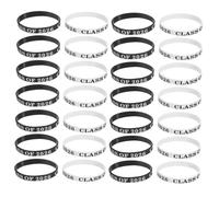 SHINEOFI 50 Pezzi Braccialetto Testo Resistente in Silicone Flessibile con per Celebrazioni della Class Of 2026 Accessorio per Feste e Ricorrenze Speciali