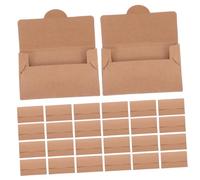 SHINEOFI 50 pezzi Buste Kraft per Carte Standard Protettive Antismagnetiche Custodie Resistenti Carta Spessa per Id Carte Chiavi Hotel e Biglietti