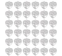 SHINEOFI 50 Pezzi Ciondoli a Forma di Albero Cuore in Lega di Zinco per Decorazioni Fai-da-te e Gioielli, Design Semplice e Unico, per Casa e Feste