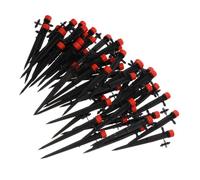 SHINEOFI 50 Pezzi Irrigatore Goccia Regolabile Picchetto Doppio Gancio Micro Spruzzatore per Giardino e Serra Impianto Irrigazione per Piante Frutteti e Vasi Rosso