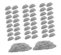 SHINEOFI 50 Pezzi Miniature Stones Realistic Landscape Rocks For Model Trains Terrariums Table Dioramas And Garden Decor
