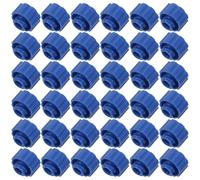 SHINEOFI 50 Tappi per Siringa Chiusura Luer Lock in Plastica Blu, Cappucci per Punte di Erogazione Adesivo, Protezione Anti-intasamento per Applicatori di Colla Industriali, Accessori