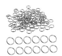SHINEOFI 500 Pezzi Anello Doppio in Acciaio Inossidabile Supporto Anello Chiave Kit Portachiavi Di Metallo Per Chiavi Portachiavi Argento