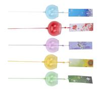 SHINEOFI 5pezzi Campanella Vento in Vetro da Interno da Decorativa Accessorio per Feste di Nozze Carillon Creativo Stile Casuale