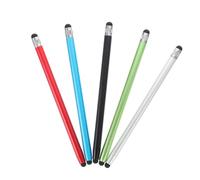 SHINEOFI 5pezzi Capacitiva Stilo Portatile Due Punte Adatta Per Tablet e Smartphone Materiale in Lega Alluminio e Silicone Per Scrivere e Disegnare Sullo Schermo