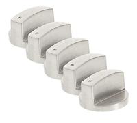 SHINEOFI 5pezzi Manopola in Acciaio Inossidabile Per Piano Cottura Gas Sostituzione Resistente e Facile Da Installare Per Fornelli e Cucine Gas Controllo Stabile e Duraturo