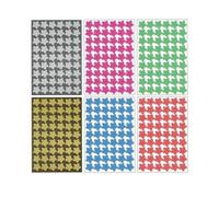 SHINEOFI 6 Fogli Adesivi Stelle Brillanti Colorati per Ricompense per Insegnanti per Lavagne Comportamentali e Decorazioni Creative