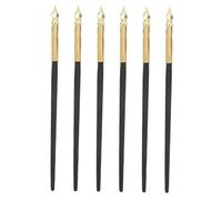 SHINEOFI 6 Pezzi a immersione Caligraphy Dip Pen stilografica per disegnare per calligrafia pittorica penne calligrafiche d'oca dip Metallo D'oro