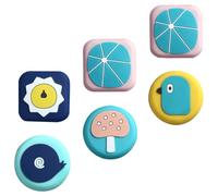 SHINEOFI 6 Pezzi Adesivi da Parete Anticollisione in Silicone | Cuscinetto Autoadesivo, Forma Cartoon, Lascia Spazio Sicuro tra Maniglia e Muro, Tutela Mobili Colore Casuale