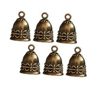 SHINEOFI 6 Pezzi Ciondolo del Vento retrò Ciondolo campanella ciondoli a in Ottone a in Ottone Campane Ghirlanda Campanello d'Epoca d'oro