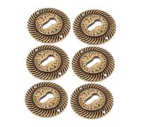 SHINEOFI 6 Pezzi Copertura per Chiave Vintage per Decorazione Piastre Decorative per Cassettiere e Armadi Accessori per Facile Installazione e Ampia Applicazione
