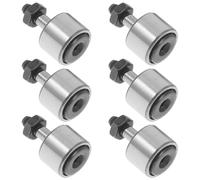 SHINEOFI 6 Pezzi Cuscinetto a Rullini Perno Cf10-1 in Acciaio per Guide | Rotella di Precisione per Binari Macchina, Applicazioni a Camma, Colore Argento, Allineamento Accurato