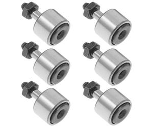 SHINEOFI 6 Pezzi Cuscinetto a Rullini Perno Cf10-1 in Acciaio per Guide | Rotella di Precisione per Binari Macchina, Applicazioni a Camma, Colore Argento, Allineamento Accurato