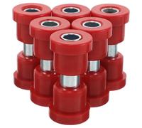 SHINEOFI 6 Pezzi Kit Boccole Molla per Golf Cart Club Car Rosso | Sospensione Posteriore, Inserti in Plastico e Metallo, Montaggio Preciso, Set Boccole