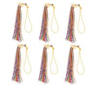 SHINEOFI 6 pezzi Nappine Laurea in Poliestere Leggero e Resistente Decorazioni Tasselli per Cappello Laureando Accessori Chic per Cerimonie di Diploma