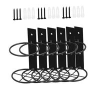 SHINEOFI 6 pezzi Portabottiglie da Parete in Ferro Realizzato a Mano Supporto Singolo per Bottiglia di Vino Mensola Salva Spazio e Design Moderno per Cantinetta e Ripostiglio Muro