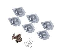 SHINEOFI 6 Pezzi Set Di Dadi Guarnizioni Delle Gambe Del Tavolo Divano a Pavimento Fissaggio Montare Piatto Piastre Di Montaggio Delle Gambe Gamba Del Tavolo Telaio Argento