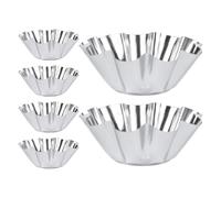 SHINEOFI 6 Pezzi Stampo e Riutilizzabile per Crostata a Forma di Fiore in Inossidabile Antiaderente Set per Cucina e Feste