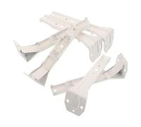 SHINEOFI 6 Pezzi Supporto Montaggio in e Doppio Clip per con Tende Binario Ferro Verniciato Bianco Regolabile Saldatura Rinforzata per Casa e Ufficio