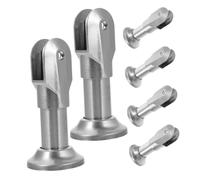 SHINEOFI 6 pezzi Supporto per Partizioni Bagno Pubblico in Acciaio Inossidabile Piedini Resistenti e per Supporto Accessorio Compatto e per Bagni Pubblici Moderni