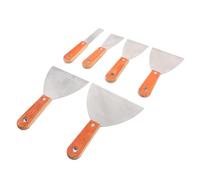 SHINEOFI 6 Pezzi Taglia Mastice Malta Pusty Rigido in Acciaio Raschietto Per Pentole Pavimento Della Parete Della Vernice Frattazzo a Lame Portatile Parete Di Vernice Attrezzo Di Legno