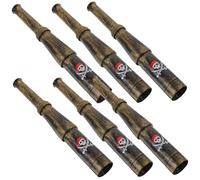 SHINEOFI 6Pcs Plastic Pirate Telescopes Bulk Retractable Telescopes Mini Telescopes Toy for Kids Pirate Party Favor Supplies Mini Pirate Spyglass Toy, Bronze