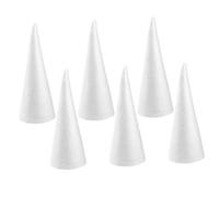 SHINEOFI 6pezzi Coni Artigianali Polistirolo Bianco per Ragazzo Ragazza per Decorazioni Natalizie e Lavoretti Creativi Stimola Immaginazione e La creatività dei Piccoli