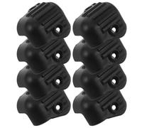 SHINEOFI 8 Pezzi amplifier edge guard in plastica speaker corner guards, nero, per cabinet per altoparlanti, per prove e home entertainment