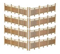 SHINEOFI 8 pezzi Recinzione Miniatura in Legno Decorazione Paesaggistica per Mini Giardino e Casa in Miniatura Recinto Resistente per Arredamento Micro Paesaggio Accessori Te per