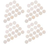 SHINEOFI 80 Pezzi di Dischi Rotondi in Legno Grezzo da 30 Mm Preforati con Anello Metallico, Etichette Artigianali Fai da Te per Decorazioni, Lavoretti Creativi e Attività di