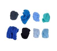 SHINEOFI 8pezzi Lana Cardata Blu per Infeltrimento ad Ago Strisce di Lana per Lavori Artigianali Kit Fai da Te per Infeltrimento ad Ago e Tessitura