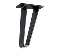SHINEOFI Accessori per piede metallici gambe gamba della scrivania gamba dell'armadio piedini per mobili mobilia gamba del letto accessori per divano acciaio laminato a freddo Nero