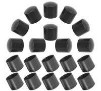 SHINEOFI Accessori per Tende da Esterno, 50 Tappi in PE per Pali da 16 Mm, Nero, Supporto Leggero per Strutture da Patio e Campeggio
