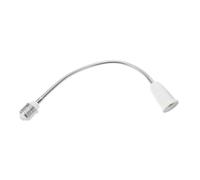 SHINEOFI Adattatore E27 Portalampada Prolunga Flessibile Tubo Morbido 395mm Convertitore Luce Da Incasso Girevole 360° Per Installazione Versatile e Posizionamento Regolabile