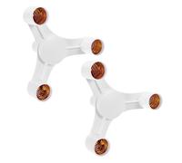 SHINEOFI Adattatore Lampada E27 Triplo Bianco 2 Pezzi Attacco a Tre Teste in Abs per Lampadine LED e Risparmio Energetico Uso Domestico Affidabile e Isolato