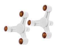 SHINEOFI Adattatore Lampada E27 Triplo in Abs Bianco Resistente al Calore Isolamento, Porta Lampada per LED Risparmio Energetico, Confezione 2 Pezzi per Uso Domestico