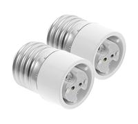 SHINEOFI Adattatore per Lampada E27 a Mr16 2 Pezzi Base in Ceramico e Rame, Conversione Presa Versatile per Illuminazione Domestica e Ufficio