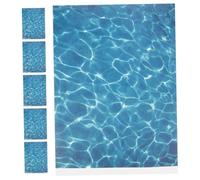 SHINEOFI Adesivi Diorama Fluviale Onde D’acqua A4 per Micro Paesaggi, Accessori per Giardino delle Fate e Scene di Lago in Miniatura, Set da 6 Fogli Autoadesivi per Modelli Fai da Te