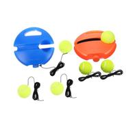 SHINEOFI Allenatore Rimbalzo Tennis 2 Set con Corda Elastica e Base Stabile | Plastico, Setup Rapido su Superfici Piane, per Tempi di Colpo All'aperto, Principianti e Casa