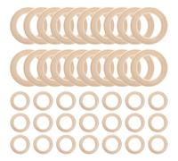 SHINEOFI Anelli di Legno per Craft 40 Pezzi, Cerchi Grezzi Beige | Progetti Fai da Te e Decorazioni Ghirlanda, Set Creativo per Macramè e Pendenti
