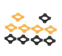 SHINEOFI Anelli di Protezione Design a Quattro Angoli Anti-rotolamento per Microfono in Gomma Nera, 10 Pezzi Protezione Anti-shock e Anti-caduta per Ktv e Party