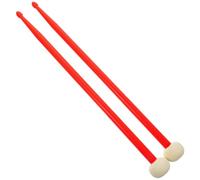 SHINEOFI Bacchette Doppie per Percussioni, Nylon Rosso, Uso Versatile | Impugnatura Confortevole, Superficie Liscia, Feltro Incluso, per Tamburo, Piatti e Timpani, Pratica Scelta Musicale