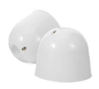 SHINEOFI Baldacchino per Ventilatore da Soffitto in Plastica e Silicone Set 2 Pezzi Calotta Inferiore Bianca Protezione Antipolvere Compatibile per Accessori Ventilatori Riutilizzabile