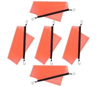 SHINEOFI Bandiera di Sicurezza Arancione 46x46 Cm con Occhielli e Attacco a Gancio, Set 5 Pezzi, Bandiera di Avvertimento Riflettente per Carico Camion, Rimorchi e Cantieri, Visibilità