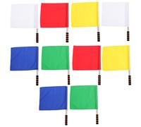 SHINEOFI Bandiere Arbitro Calcio Bandierine a Mano Segnalazione Partite Set 10 Pezzi Colori Vivaci Per Gare e Allenamento Sportive