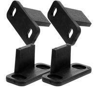 SHINEOFI Barn door floor guides, closet door slider guide floor, PP nero, 4 pezzi, previene l’oscillazione dei pannelli, per porte scorrevoli a scomparsa e armadi
